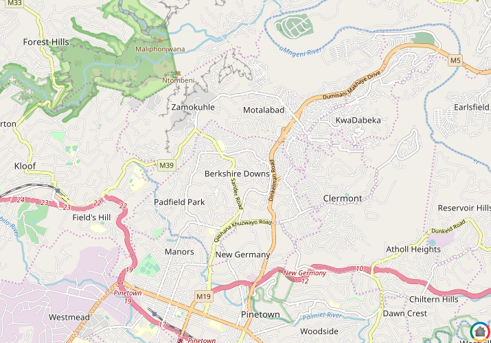 Map location of Berkshire Downs